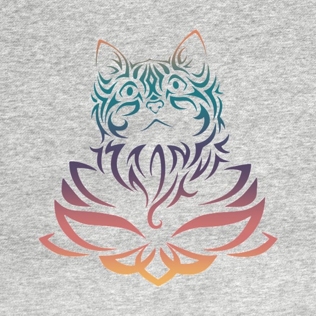 Cat In Lotus by AnexBm
